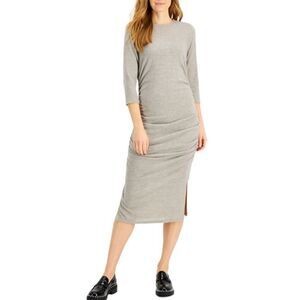 INC International Concept Women's Gray Ruched Bodycon Dress Size S NWT